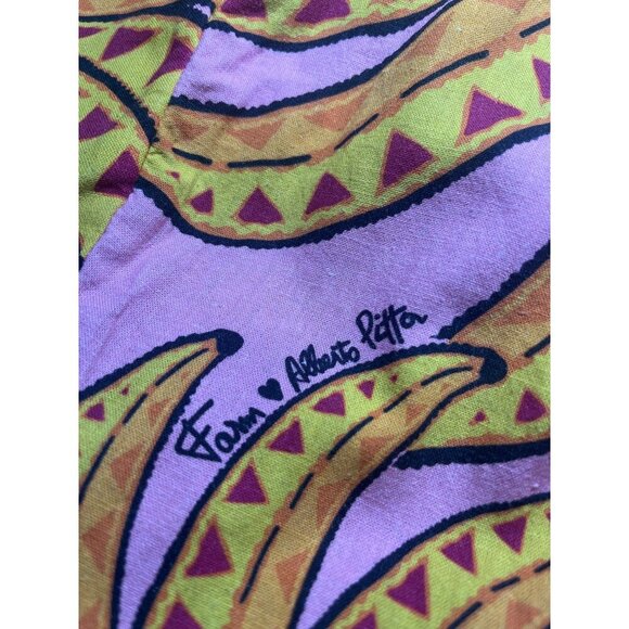 Farm Rio Jumpsuit Banana Print Linen Blend Halter Ladies Size XS Smocked Crop - Picture 8 of 15